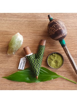 Kuripe Rapé Snuff Self Applicator Pipe Green