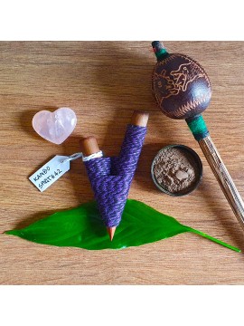 Kuripe Rapé Snuff Self Applicator Pipe Purple
